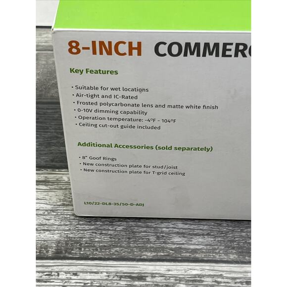 Simply Conserve 1-Light 8” LED Commercial Down Light, Adjustable. {C5}. - Picture 12 of 16